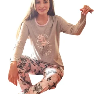 Pijama Marcela Koury Invierno Algodón Estampado 4153