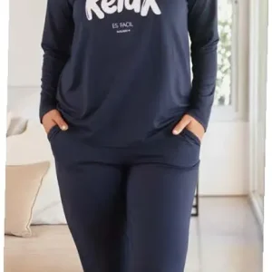 Pijama Femenino Susurro Modelo 3800 Cómodo Y Elegante Marino 1