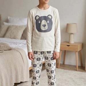Pijama Infantil Dolemiso Modelo 99783 Para Niños Beige Liso 12