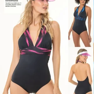 Malla Enteriza Lisa C/recortes Estamp. Bianca Mare 23103019