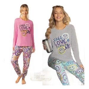 Pijama Invierno Mujer De Jersey Algoón Lencatex 23351