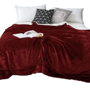 Frazada Flannel Con Corderito Liso Luxury Collection - Twin