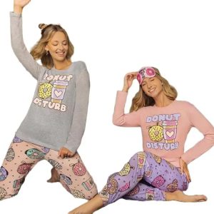 Pijama Invierno Mujer De Jersey Algoón Lencatex 23350