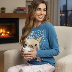 Pijama Invierno Mujer Jersey Algodón Lencatex 26300 Aero 1
