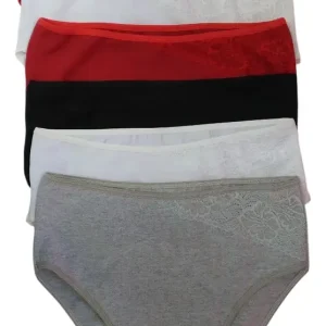 Tiro Corto C/puntilla Pack X 6 Algodón Y Lycra Lisa 1012 Surtido Unico