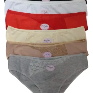 Culotteless C/puntilla Pack X 6 Algodón Y Lycra Lisa 1110 Surtido Liso Unico