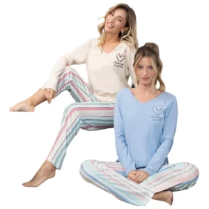 Pijama Invierno Mujer De Jersey Algodón Lencatex 24317