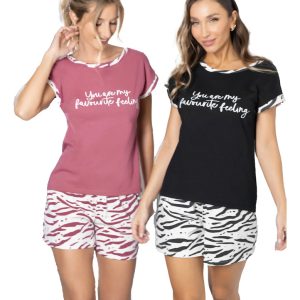Pijama Verano Mujer Jersey Lencatex 26723 Hasta Talle 6 Rosa 6