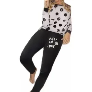 Pijama Invierno Mujer De Jersey Algoón Lencatex 23358