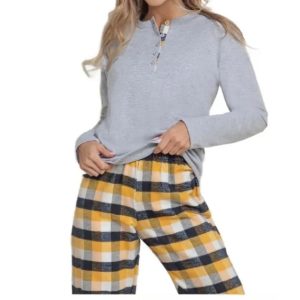 Pijama Invierno Mujer Viyela Lencatex 22315 Talle Grandes