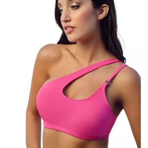 Malla Bikini Top Un Hombro Cola Less Marcela Koury 3579