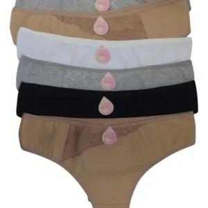 Culotte C/puntilla Pack X 6 Algodón Y Lycra Lisa 1111 Surtido Unico