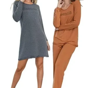 Pijama Invierno Mujer Rústico Susurro 3233 Talles Grandes