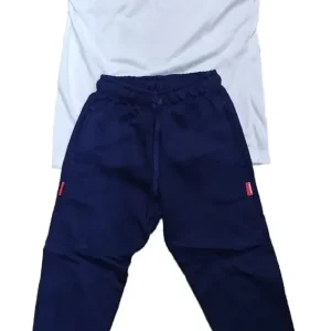 Conjunto Pantalon Colegial Rustico Niño/a Y Remera  Azul Marino 12