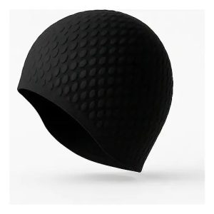 Gorro Natacion Unisex Slicona Espigas Negro Comodo 652534 Negro Talle Único