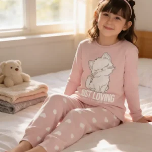 Pijama Infantil Lencatex Modelo 26924 Rosa 10