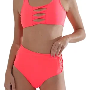 Bikini Top Con Recortes Bretel Ancho Less Alta Agatha 35000