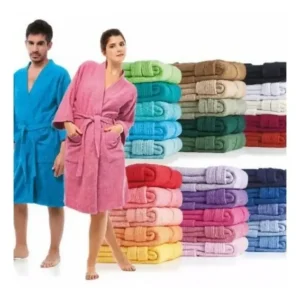 Bata Toalla Salida De Baño Talle Especial Unisex 550g Color Blanco Xxl