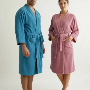Bata Toalla Salida De Baño Talle Especial Unisex 550g Color Azul Oscuro Xxl