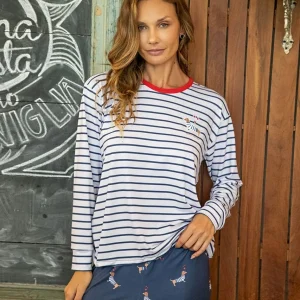Pijama Invierno Mujer 25502 Bianca Secreta Azul 1