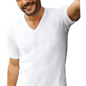 Camiseta M/corta Escote En V 100% Algodón Tipico 1072