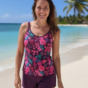 Tanquini Malla Juvenil Taza Desmontable Y Short Art 3137 Uva 48