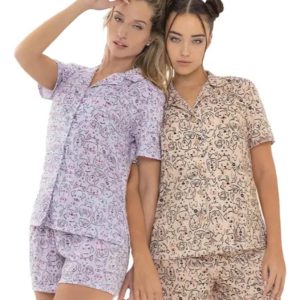 Pijama Verano Mujer Abotonado De Jersey Lencatex 24711