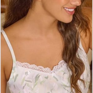 Pijama Mono Estampado Marcela Koury 4289 Blanco Estampado 1