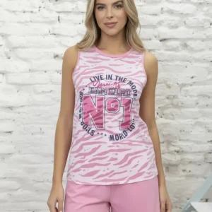 Pijama Verano Jersey Mujer Lencatex 26711 Rosa L