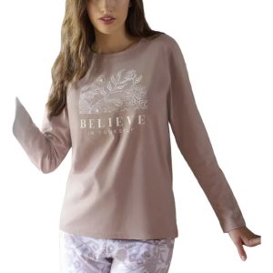 Pijama Invierno De Algodón Pantalón Est. Marcela Koury 4240