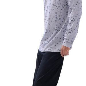Pijama Invierno Hombre Jersery Estampado Marcela Koury 4245