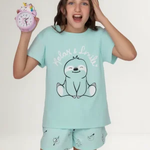 Pijama Verano Jersey Lencatex 26902 Verde Claro 10