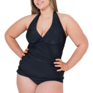 Malla Tankini Mujer Triángulo C/tiro Corto Talles Grandes