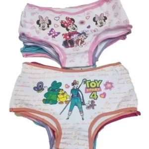 Pack X6 Bombachas De Nena Algodon Y Lycra Estampadas T 10/12