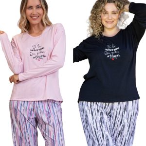 Pijama Invierno De Mujer 24516 Bianca Secreta Talles Grandes