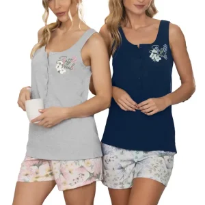 Pijama Verano Mujer Jersey Lencatex 26730 Hasta Talle 6 Gris M