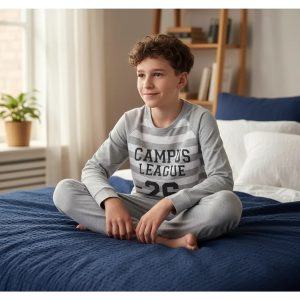 Pijama Infantil Lencatex Modelo 26932 Gris 14