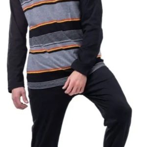 Pijama Invierno Hombre 100% Algodón Rayas Tipico 901