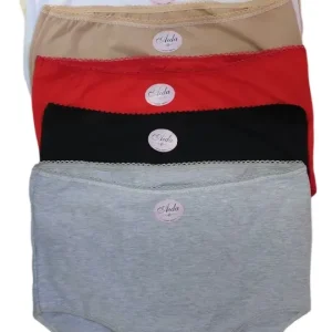 Especial Bombacha C/elástico Pack X6 Algodón Lycra Lisa 7034 Surtido Liso Unico
