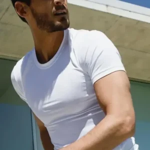 Remera Deportiva Tipico Art 1130 Para Hombre Blanco Liso 38