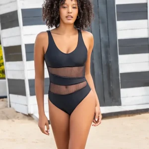 Malla Enteriza Triángulo Bianca Mare 26204 Mujer Negro 2