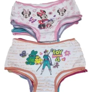 Pack X6 Bombachas De Nena Algodon Y Lycra Estampadas T 10/12