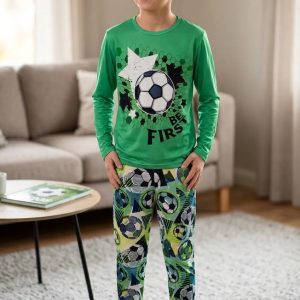 Pijama Infantil Dolemiso Modelo 99783 Para Niños Verde Liso 10