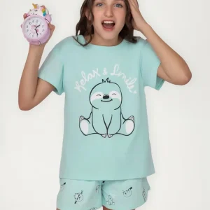 Pijama Verano Jersey Lencatex 26902 Verde Claro 8