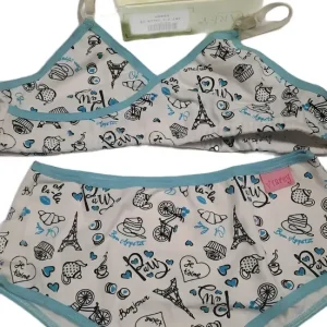 Conjunto Cruzado Estampado Con Culotte De Algodón. Marey 512