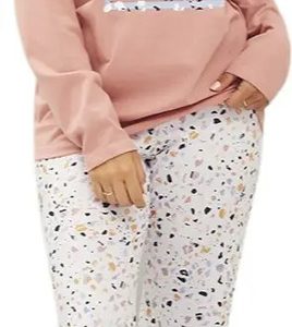 Pijama Invierno En Jersey Estampado Marcela Koury 4159