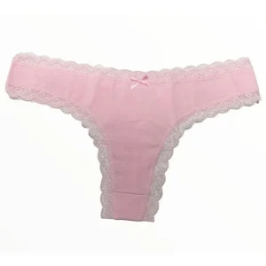Pack X3 Bombacha Colaless Algodón Lycra, Puntilla Berlín 601 Rosa Único