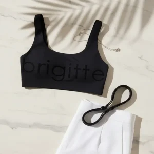 Corpiño Top Brigitte B50 De Microfibra Con Estampa Negro L