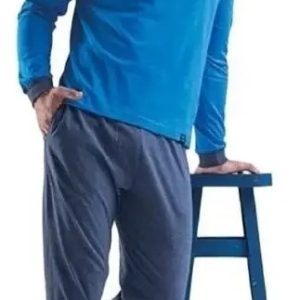 Pijama Hombre Jersey Escote En V Con Puño Hombre Tipico 891