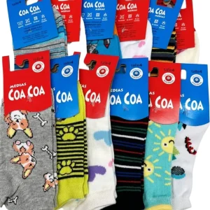 Pack X 3 Medias Soquete De Niño Algodón Surtidas Mundo